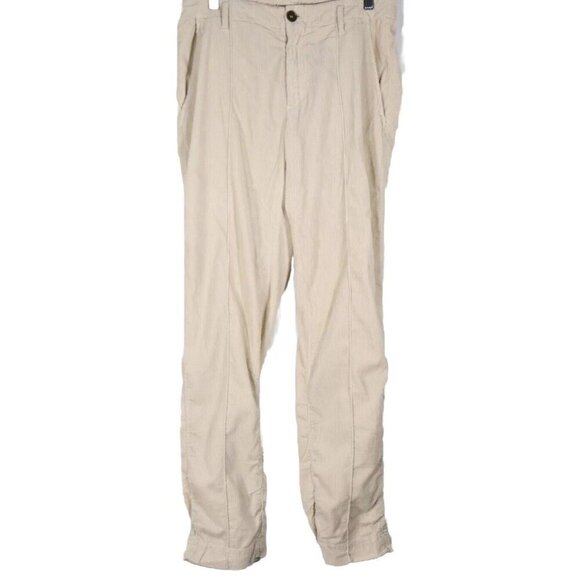 Forte Forte Women's US6 Beige Corduroy Pants Low Rise Slim Crop Trousers $540 - Picture 1 of 7